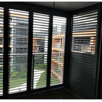 Profil en aluminium personnalisé volet fixe extérieur panneau de persiennes de soleil pour fenêtre