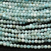 Perles rondes facettées en Larimar naturel 2,5 mm
