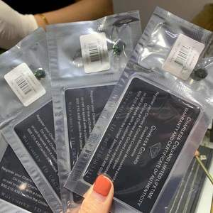 Diamante de Moissanita Suelto Talla Brillante Redonda GRA VVS 6.5mm-9mm Moissanita Suelta Color Rosa Amarillo Azul Verde Blanco - Product Image 4