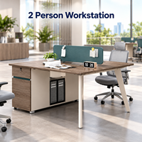Bureau moderne en bois pour 6 personnes avec rangement, poste de travail modulaire pour espace de travail partagé en open space