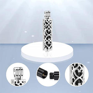 Moda Paslanmaz Çelik Içi Boş Silindirik <span class=keywords><strong>Urn</strong></span> Parfüm Şişesi Kolye Kolye Melek Kanat Tasarım Doldurulabilir Hatıra Takı - Product Image 6