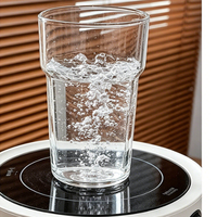 Mug à café moderne en verre borosilicate haute résistance, résistant à la chaleur, pour latte glacé, compatible lave-vaisselle et micro-ondes, grande capacité, pour jus et café
