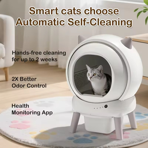 Fournitures pour animaux de compagnie Nouveau gros automatique bac à litière pour chat sécurité anti-pincement intelligent toilette pour chat bac à litière autonettoyant avec contrôle par application - Product Image 2