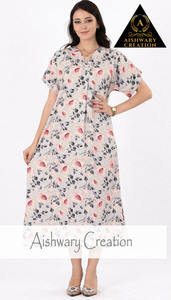 Robe midi décontractée 100 % coton pour femme, style Maillard, col smock, pour l'été, idéale pour les fêtes, vente en gros OEM - Product Image 3
