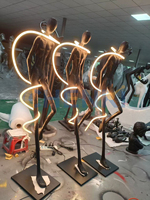 Lampe Chenki personnalisée au design rétro, sculpture abstraite de corps humain, hauteur réglable, éclairage à économie d'énergie, E27 dimmable