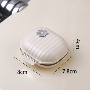 Boîte de rangement pour pilules portable de luxe couleur crème 7 jours avec 7 compartiments - Product Image 5