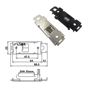 Evrensel 35mm çelik DIN ray montaj klipsi kelepçesi, metal DIN ray klipleri ssr