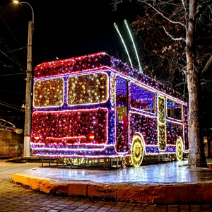 Factory Direct Outdoor Vehicle Christmas Lights Motif LED Decoration for Park Yard - Product Image 1