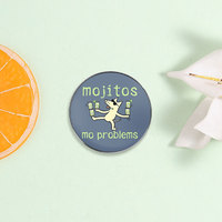 Spedizione Diretta di Badge Rotondi Personalizzati Stampati, Spille Personalizzate con Cartoni Animati, Citazioni Ispiratrici, Figure di Animali e Piante