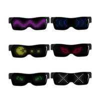 Lunettes LED de contrôle par application Lunettes lumineuses de fête rechargeables par USB avec affichage de texte RVB pour les fêtes de Noël et de Pâques