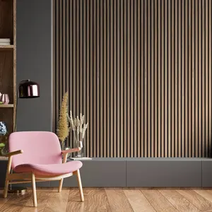 Eco 친절한 자연적인 오크 청각적인 판금 벽면 애완 동물 청각적인 패널 Interor 벽과 천장을 위한 나무로 되는 베니어