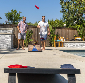 Ensembles de plateau <span class=keywords><strong>Cornhole</strong></span> en bois portable pour fête en gros avec 8 sacs de fèves mallette de voyage et règles du jeu pour les décorations de fête en plein air - Product Image 4