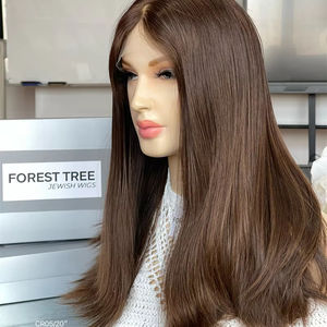 20 pouces Mini Couche #8 Couleur Russe Non Transformés Cheveux Blonds En Vrac 100% Européen Cheveux Humains Lace Top Perruque Juive - Product Image 1