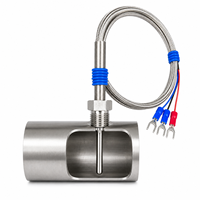 PT100 RTD Temperature Sensor 3 Wire WZP-291 Stainless Steel Fixed Thread Shielded Cable for Industrial Pipeline Control