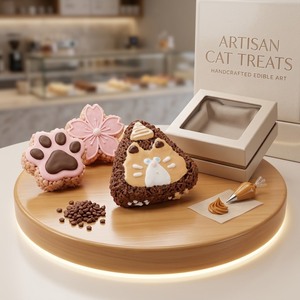 Juguete de Silicona de Grado Alimenticio con Forma de Gato de Chocolate y Crema Onigiri, Juguete Antiestrés para Apretar y Descomprimir, Juguete Blandito Creativo con Forma de Comida - Product Image 6