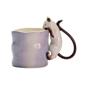 Nouvelles tasses à café en céramique 3D créatives et personnalisées avec motif de chat mignon, tasses en céramique avec poignée en forme d'<span class=keywords><strong>animal</strong></span> pour la maison et les cadeaux d'amis - Product Image 2