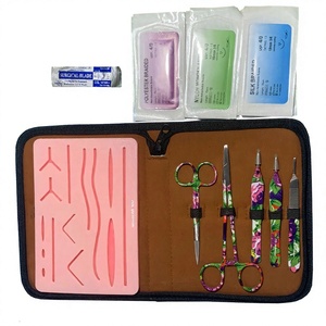 Almohadilla de sutura cutánea para cirugía abdominal, instrumentos médicos quirúrgicos, conjunto de entrenamiento de enfermería y ciencia médica, suturas quirúrgicas manuales de acero - Product Image 1
