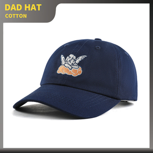 Fabricant de casquettes brodées sur mesure, casquettes de baseball <span class=keywords><strong>bleu</strong></span> <span class=keywords><strong>marine</strong></span> non structurées à 6 panneaux personnalisées de haute qualité - Product Image 1