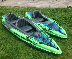 K1 K2 קיאק, 2 אדם מתנפח קיאק סט עם אלומיניום משוטי גבוהה פלט אוויר משאבת 1 אדם - Product Image 5