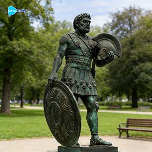 Grande statue de <span class=keywords><strong>chevalier</strong></span> médiéval en bronze sur cheval, sculpture en métal coulée à la main, pour la décoration de jardin, de parc ou d'extérieur - Product Image 2