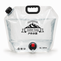 Sac à eau extérieur 8L avec robinet, conteneur d'eau pliable, porte-eau portable pour le camping, la randonnée et le pique-nique