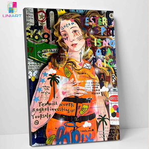 UNIART Ocean Venus Graffiti Pop Art tela da parete arte <span class=keywords><strong>Banksy</strong></span> Graffiti arte tela pittura per la decorazione della casa - Product Image 1