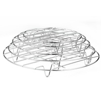 Yolecen Vente en gros 15-25cm Grille de cuisson vapeur en acier inoxydable non magnétique, support de cuisson vapeur bas avec grille pour casserole pour une cuisson efficace