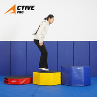 Ensemble de plateformes de saut en mousse Jump Foam Plyo Box, octogonales, 3 niveaux progressifs