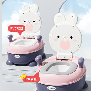 Siège de toilette rond pour tout-petits Trubybear avec coussin doux pour garçons et filles, siège d'apprentissage pour bébé - Product Image 1