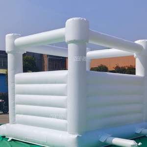 Château gonflable commercial blanc pour mariages, fêtes et baby showers - Product Image 3