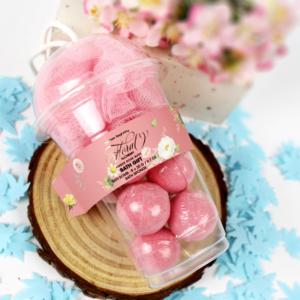 OEM speziell hergestellt Vegan Milk Tea Cup Bubble Zutaten Mini Bomb Bio Luxus Sprudel bombe - Product Image 3