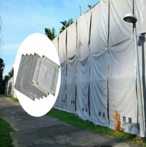 Bâche en <span class=keywords><strong>toile</strong></span> de polyester PVC Dawei ignifuge tissée insonorisante contrôle du bruit sécurité de la construction barrière imperméable - Product Image 3