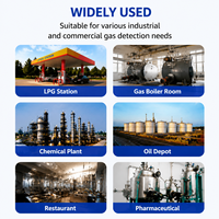 CAATM GTYO-CA228 Analyseurs de gaz combustibles fixes, capteur de gaz/GPL/propane, alarme sonore et lumineuse, prise en charge de l'application, portée de détection de 10 m