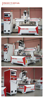 Pengubah Alat Otomatis Router CNC 3 Axis dengan Kontrol Syntec, Motor Spindle 9KW & Sistem Pompa CCD untuk Material Fleksibel