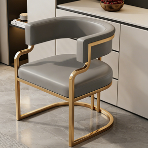Silla <span class=keywords><strong>de</strong></span> Comedor <span class=keywords><strong>de</strong></span> Lujo con Respaldo Acolchado y Estructura <span class=keywords><strong>de</strong></span> Acero al Carbono Premium, Ligera, para Hogar y Oficina - Product Image 2