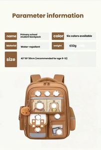 Zaino Oxford alla Moda con Capibara Cartoon, Cintura con Cuscino d'Aria Luminoso <span class=keywords><strong>per</strong></span> Ragazzi e Ragazze delle Scuole Elementari e Medie, Grande Capacità - Product Image 6