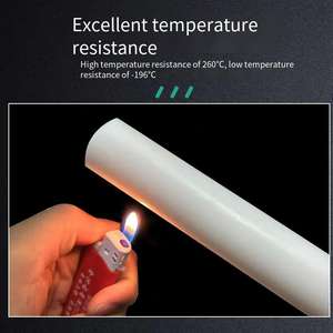 कुंवारी <span class=keywords><strong>ptfe</strong></span> ठोस गोल छड़-रासायनिक/चिकित्सा उपकरणों के लिए कस्टम आकार - Product Image 3