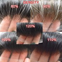 Prothèse capillaire ultra-fine de 0,03 mm pour hommes, système de remplacement capillaire Remy à boucles en V, ligne de cheveux indétectable, postiche naturel pour hommes