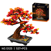 MJI 13125 Pohon Maple Bonsai MOC Blok Bata Model Edukatif Perakitan Mainan Blok Bangunan Set Hadiah HBD Grosir Juguetes