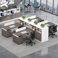 Poste de travail pour 2 à 8 personnes, bureau personnalisable, mobilier de bureau commercial, table de bureau pour espace ouvert et centre d'appels