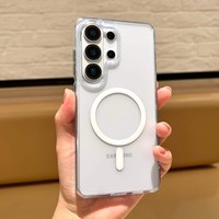Étui de protection magnétique transparent antichoc de 2,5 mm d'épaisseur pour Samsung Galaxy S26 Ultra S26 S25 Ultra S24 Ultra