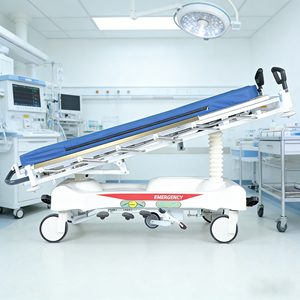 Cama de Transporte de Emergencia Multifuncional Hochey Medical de ABS con Ruedas Bloqueables, Camilla para Pacientes de Hospital - Product Image 3
