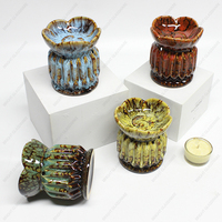 Cire en céramique Brûleur d'huile essentielle Brûleurs de cire fondue Brûleur d'arôme d'aromathérapie Diffuseur d'huile en céramique Bougeoir photophore