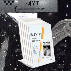 8.5x11 dấu hiệu <span class=keywords><strong>Acrylic</strong></span> chủ hai mặt rõ ràng khung nhựa Wall Mount <span class=keywords><strong>Poster</strong></span> hiển thị đứng cho thị trường đánh bóng kệ trưng bày - Product Image 3