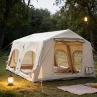 Tente gonflable entièrement automatique, double couche, quatre saisons, imperméable 3000 mm, portable, pliable, ouverture et fermeture à un bouton