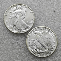 Pièces de monnaie commémoratives de la Demi-Dollar Walking Liberty des États-Unis, 1917-P,S(OBV), cadeaux, décoration de la maison