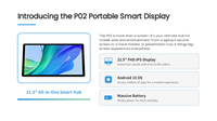 Computadora Todo en Uno AI de 21.5 Pulgadas con Pantalla FHD Grande, AMD DDR4, Nuevo Android 15, 27000mAh, Portátil, Resistente a Golpes, Pantalla LCD Inteligente
