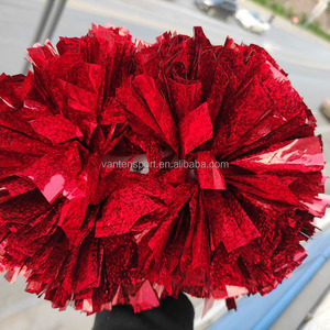 Pompons de cheerleading métalliques personnalisés en gros, pompons holographiques scintillants néon pour les écoles et les équipes All-Star - Product Image 4