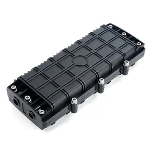 Hot selling high durable 48 Core 2 inlet 2 outlet inline Fiber optic Flat mechanical joint splice enclosure