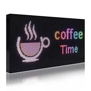 Полноцветный Программируемый светодиодный рекламный щит P2.5, маленький прокручивающийся рекламный светодиодный дисплей
